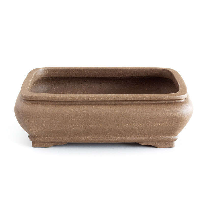 10" Chinese Unglazed Containers - Soft Rectangular  with convex sides, 26 x 21 x 8cm