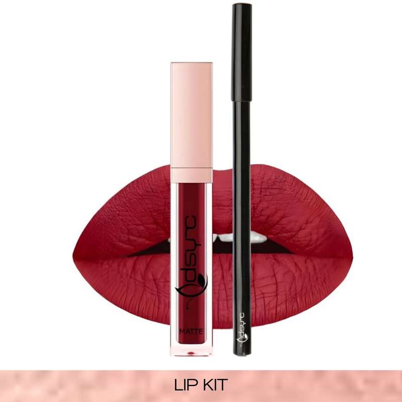 Dsync Lip Contour Kit - Matte Liquid Lipstick & Liner | Vegan Formula | Waterproof | Longwear | H...