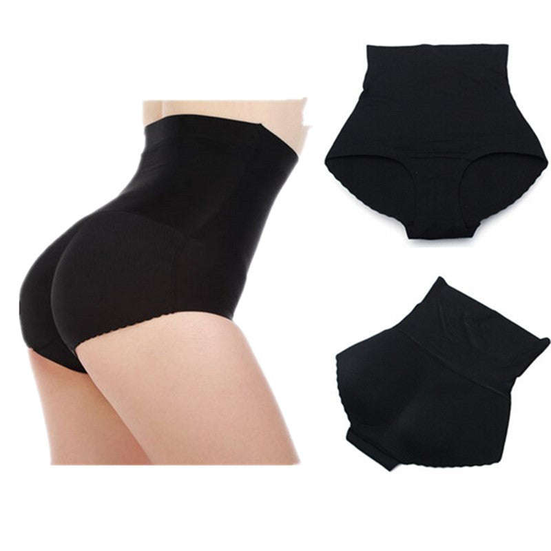 Padded butt enhancing under garment with high waist control - L