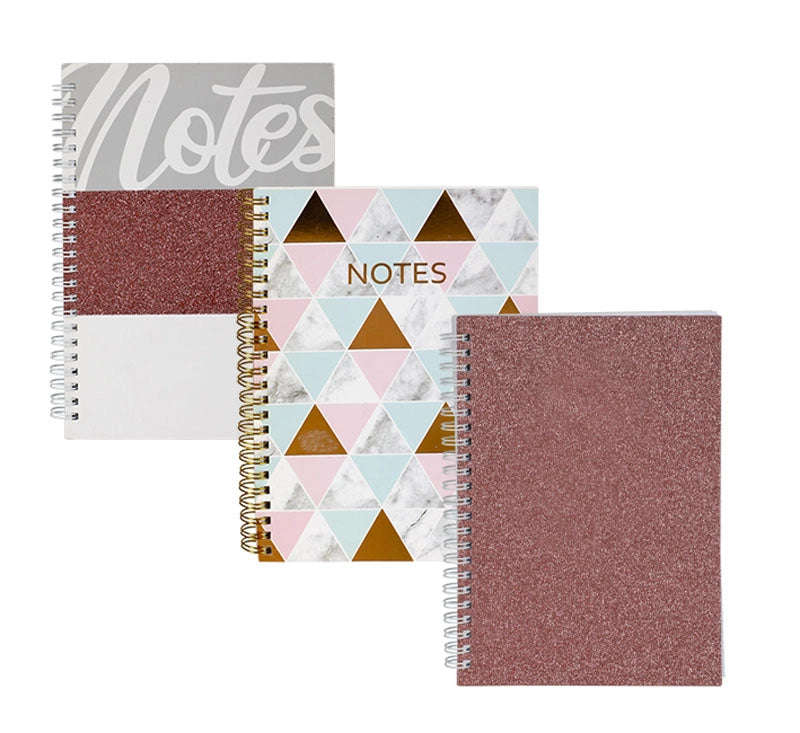 Notebook Soft Spiral Bound Glamour A5, 70 Pages