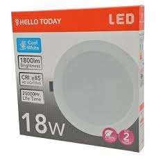 18w Round Concealed Panel Light White