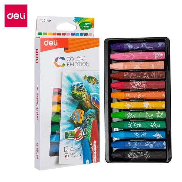 Deli Color Emotion Oil Pastel 12 Colors