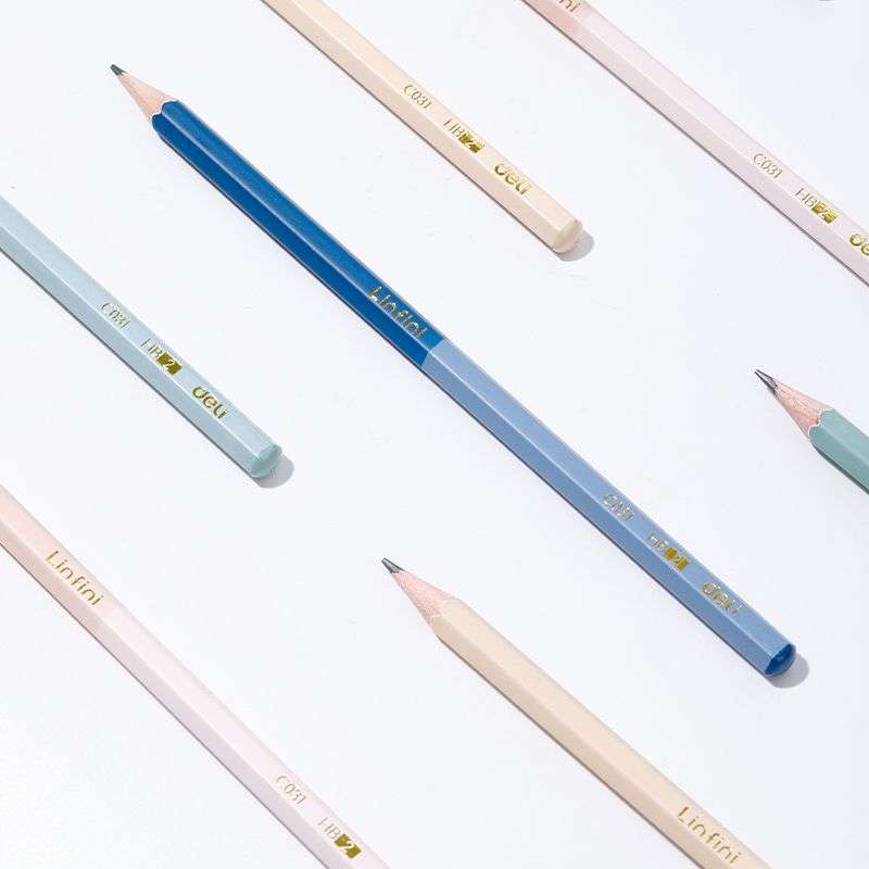 Graphite Pencil HB Hexagonal Barrel, Dipped Head 12's