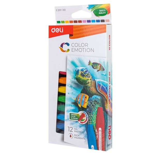Deli Color Emotion Oil Pastel 12 Colors