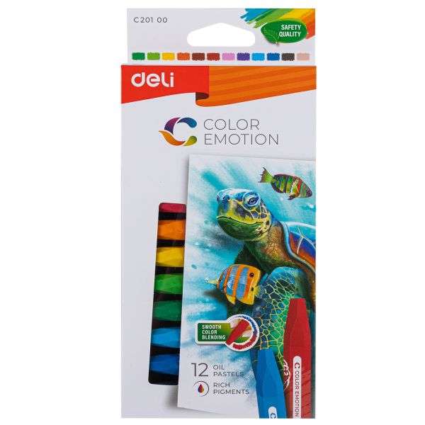 Deli Color Emotion Oil Pastel 12 Colors