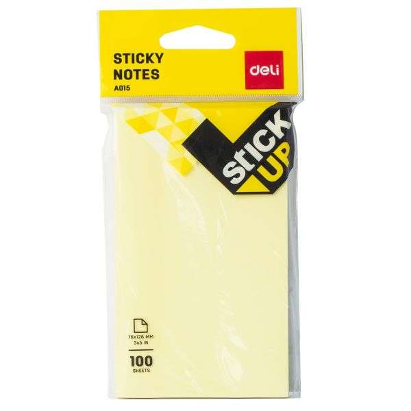 Deli Sticky Notes 76x126mm 100 Sheets