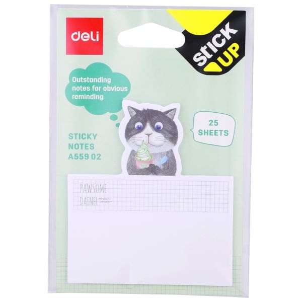 Deli Sticky Notes 75x84mm 25 Sheets 3 Patterns