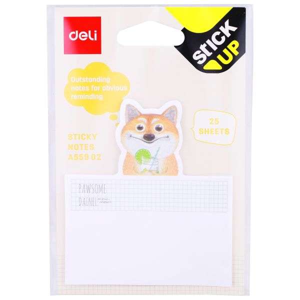 Deli Sticky Notes 75x84mm 25 Sheets 3 Patterns