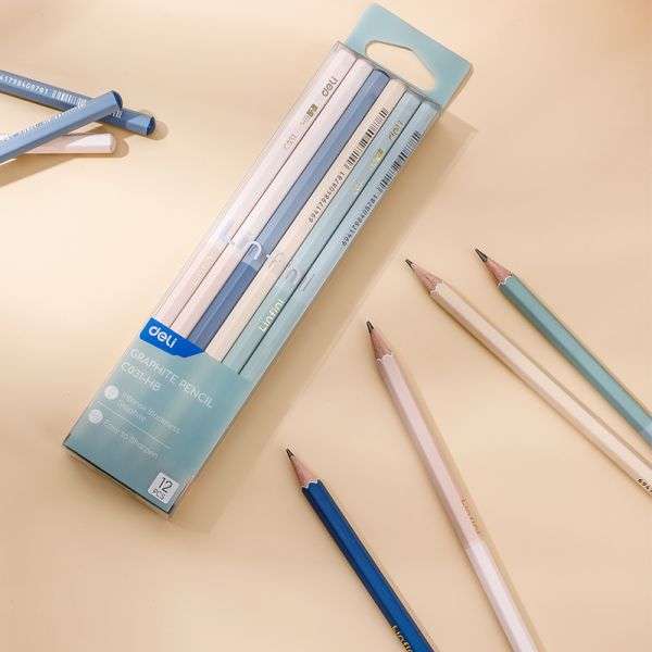 Graphite Pencil HB Hexagonal Barrel, Dipped Head 12's