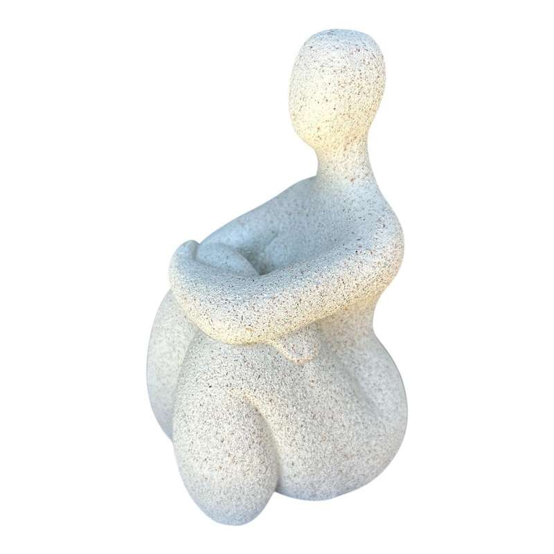 Figurine Craft - White Plus Size Lady Resting