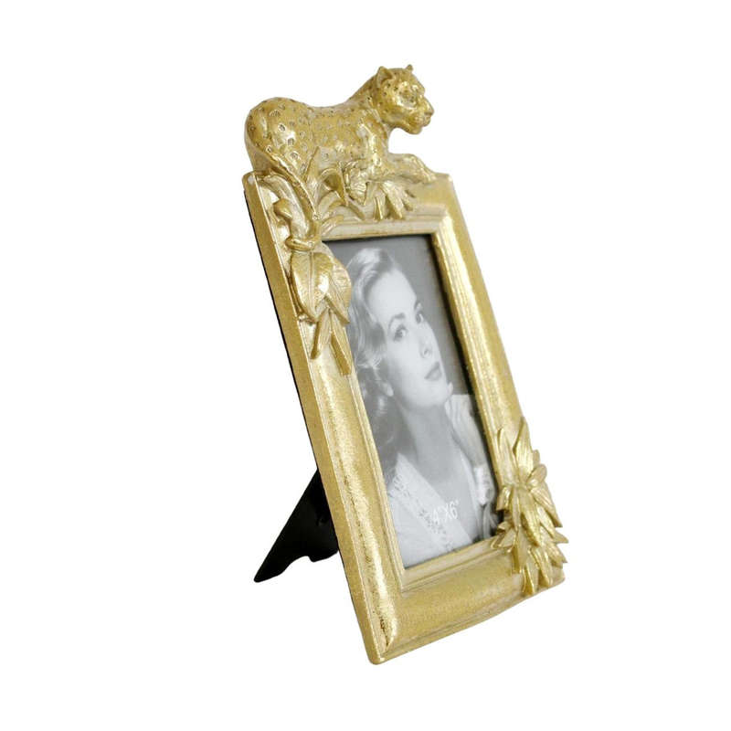 Leopard Pattern Gold Photo Frame