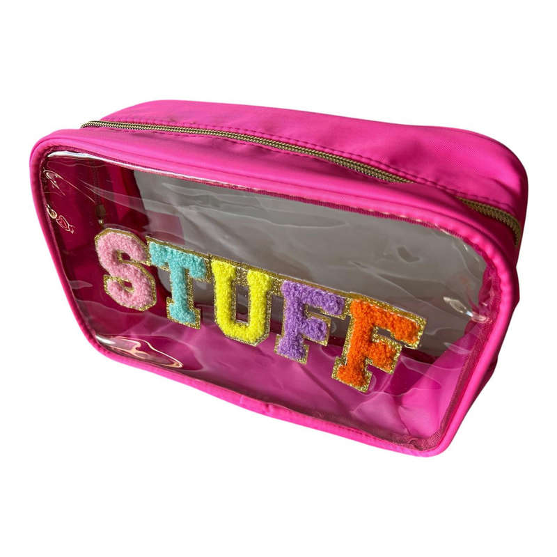 Pink PVC Makeup Pouch