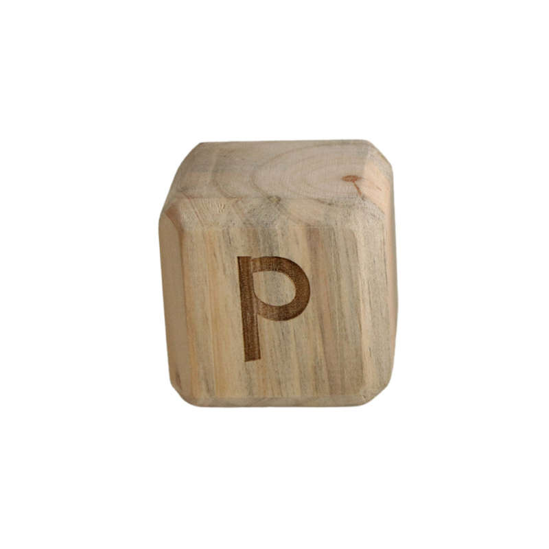 Wooden Alphabet Block - P