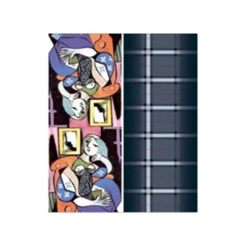 Abstract Blue Checker Lady Scarf