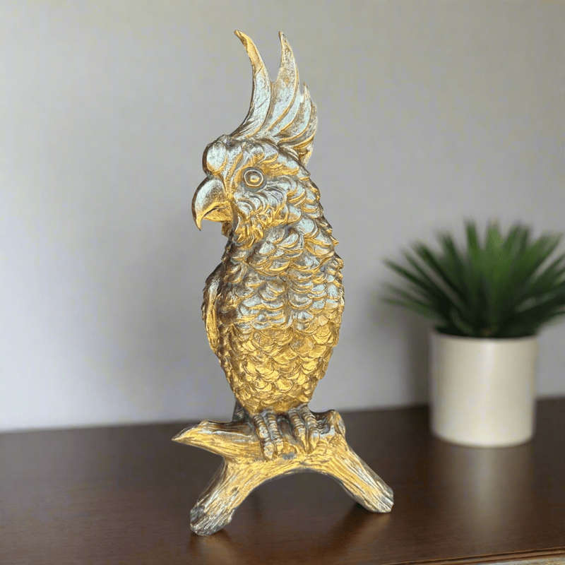 Animal Craft - Gold Cockatoo On Perch