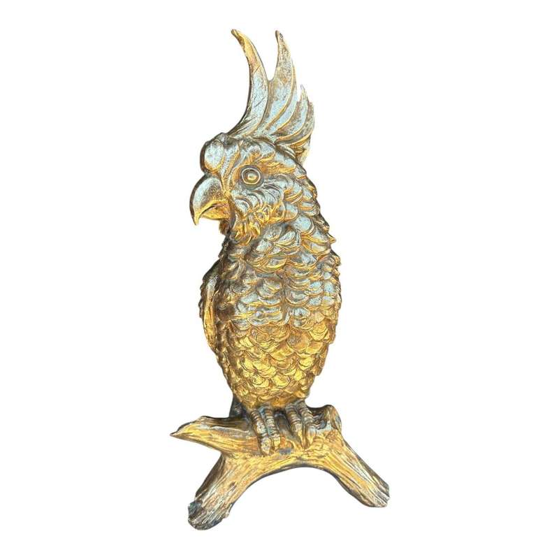 Animal Craft - Gold Cockatoo On Perch