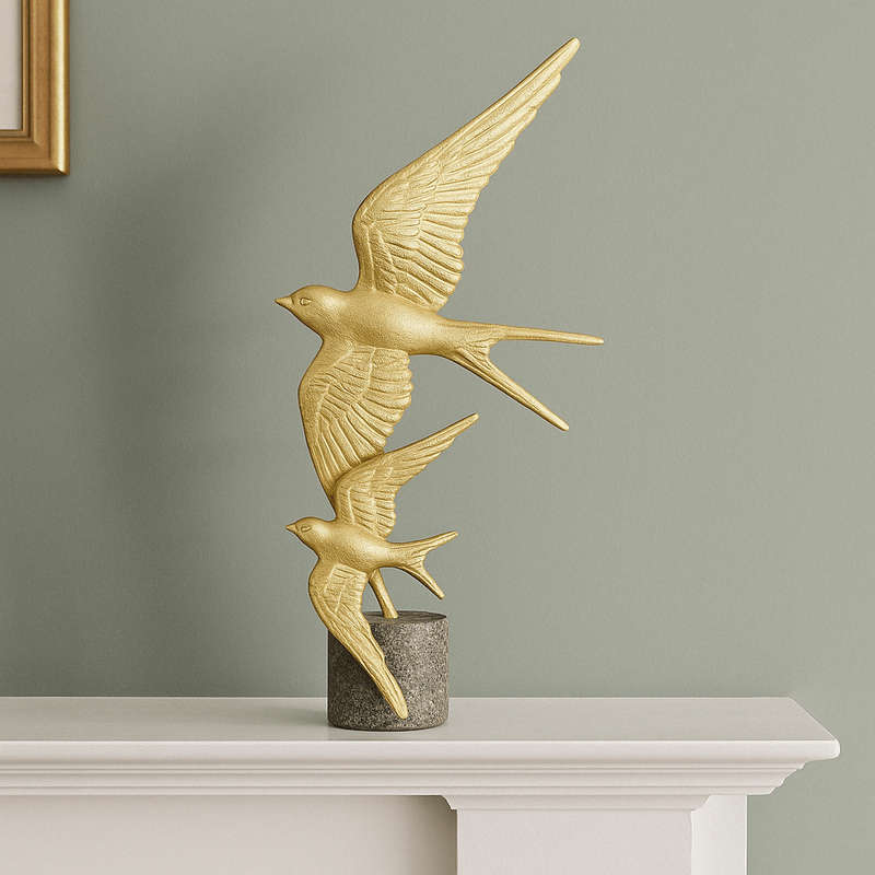 Animal Craft - Two Gold Swallows