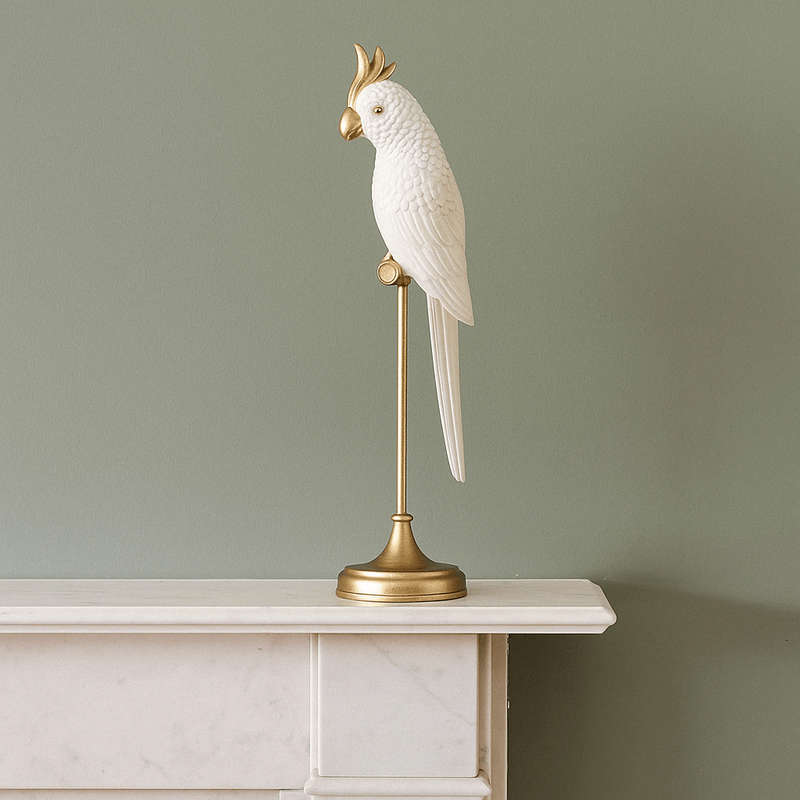 Animal Craft - White, Gold Parrot