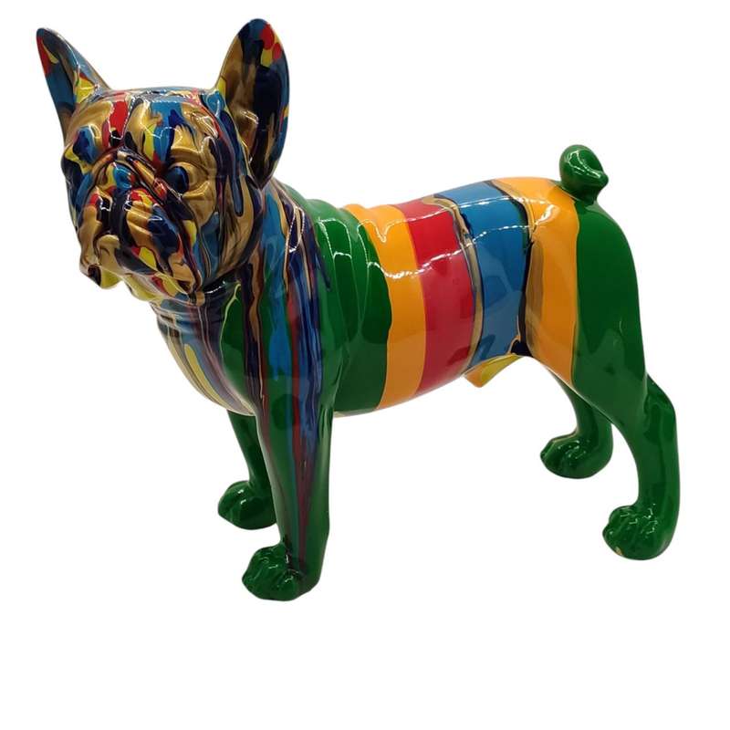 Animal Figurine - Colourful Paint Splashed Pug