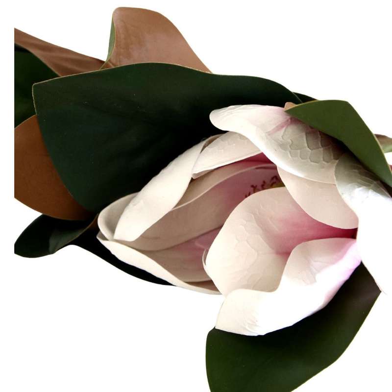 Artificial Flower - Pink Flower, Brown Leaves