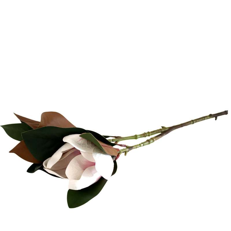 Artificial Flower - Pink Flower, Brown Leaves