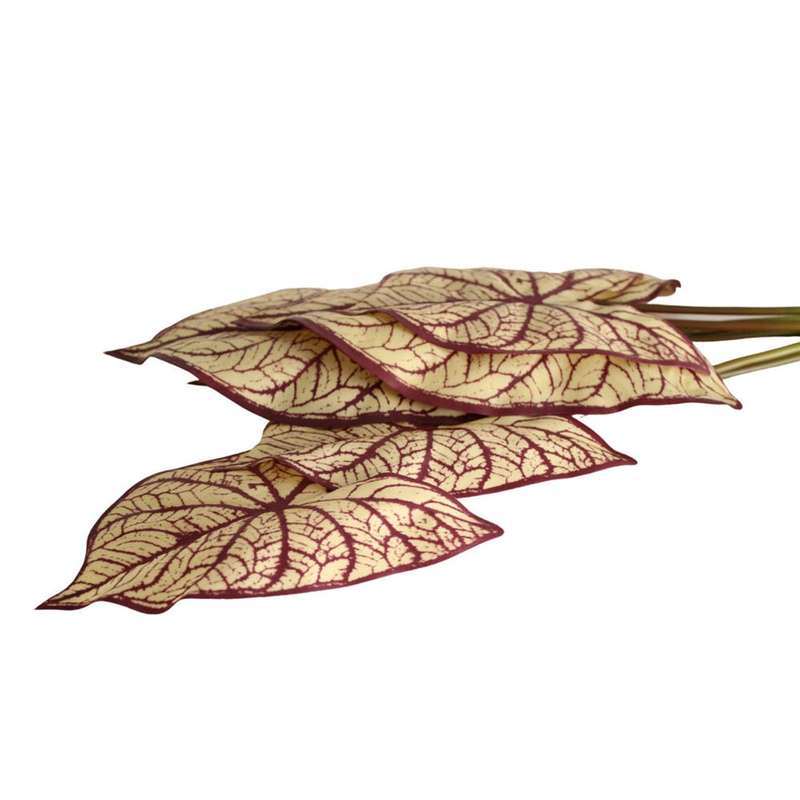 Artificial Leaves - Purple And Yellow Angel Wings
