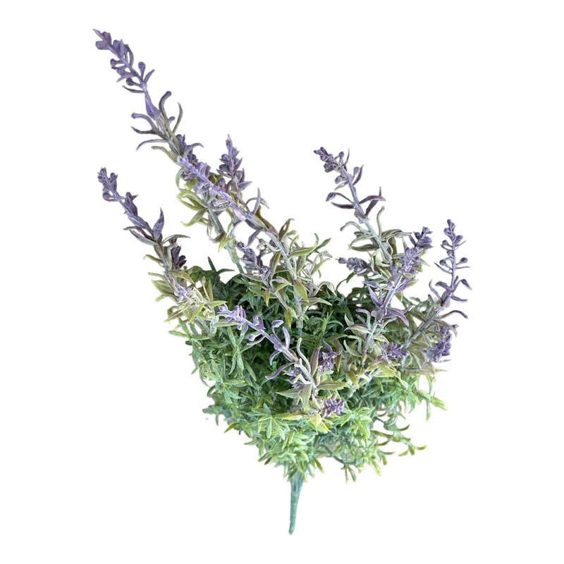 Artificial Plant - Purple Ends Green Bush