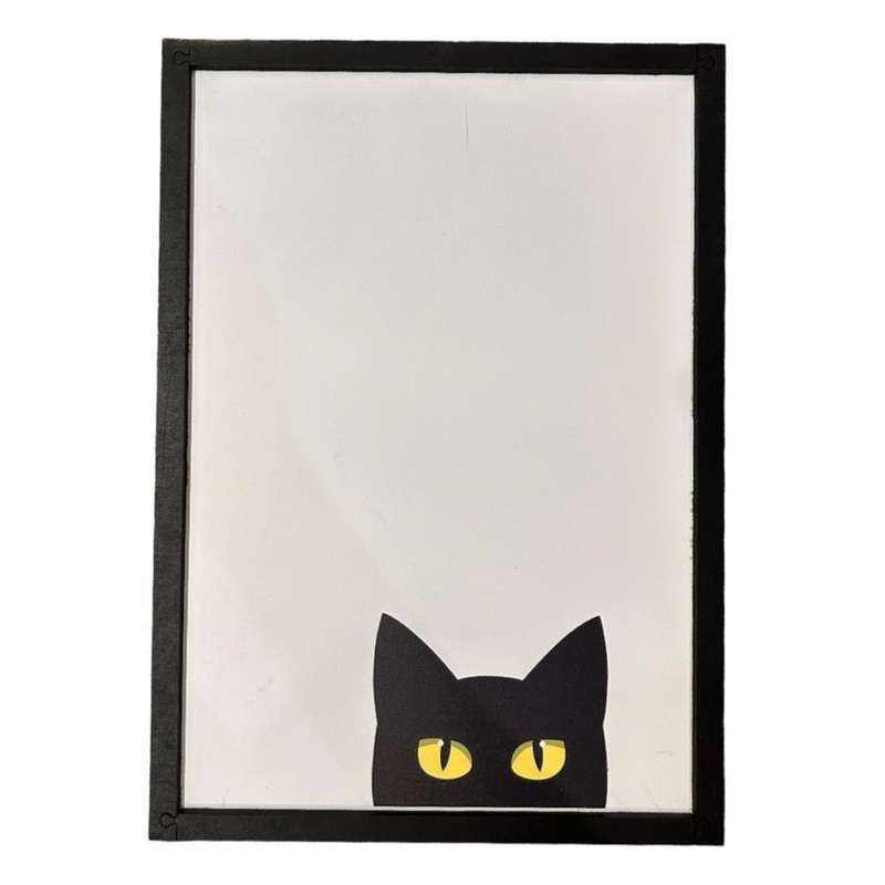 Bathroom Sign - Black Cat