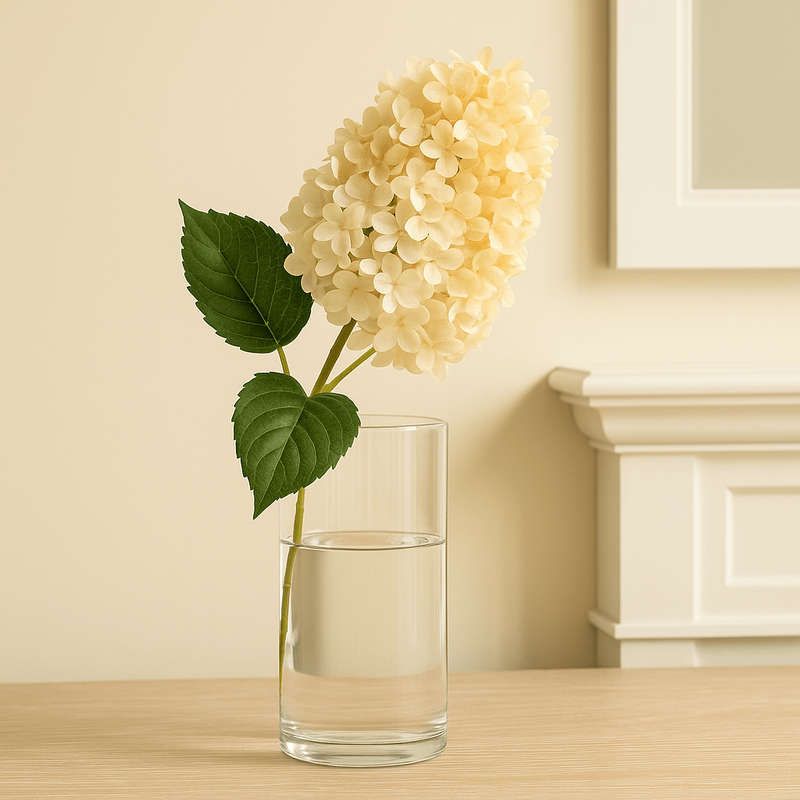 Beige White Mix Long Hydrangea Artificial Flower
