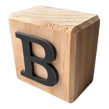 Black Handcrafted Letter Block B