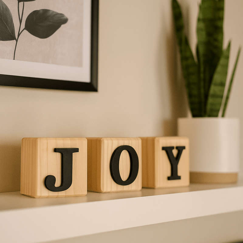 Black Rustic Wood Block Letter N