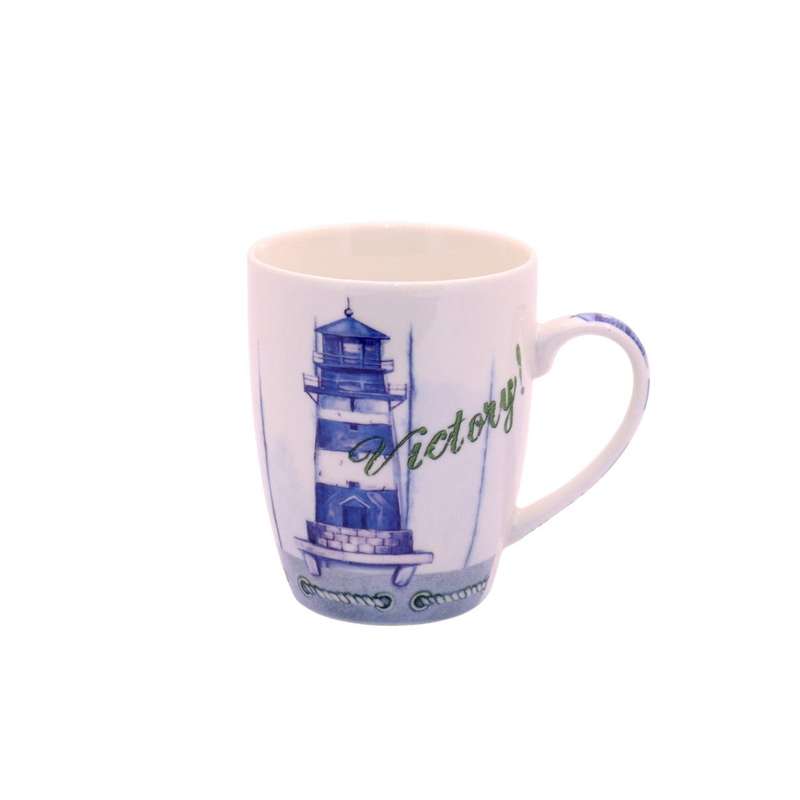 Blue Lighthouse Ceramic Mug