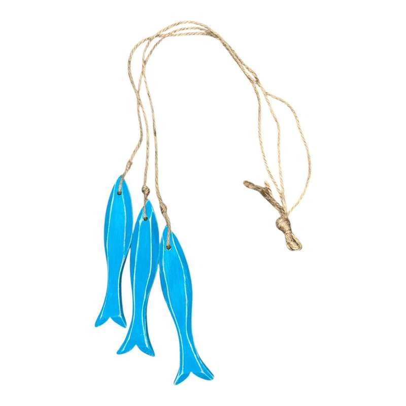 Blue Nautical Trio Fish Decor Set