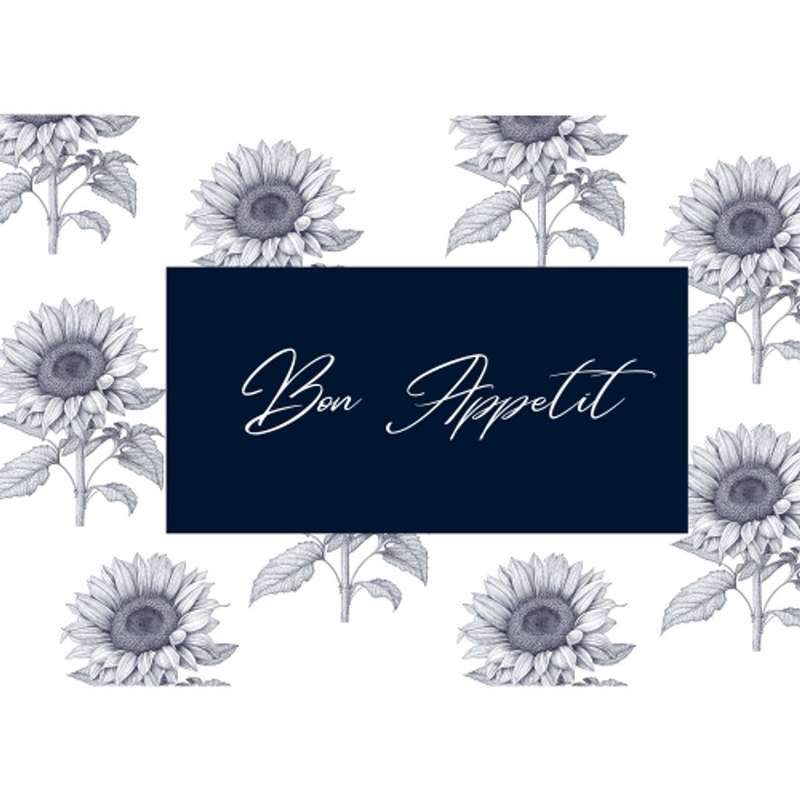 Bon Appetit Sunflower Disposable Paper Placemats