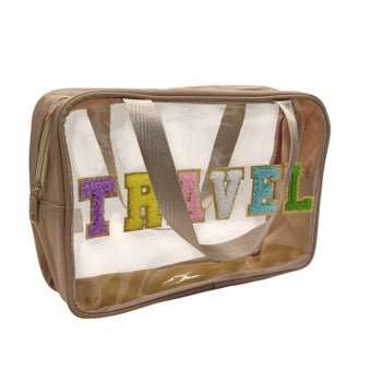 Brown Travel PVC Carry Bag