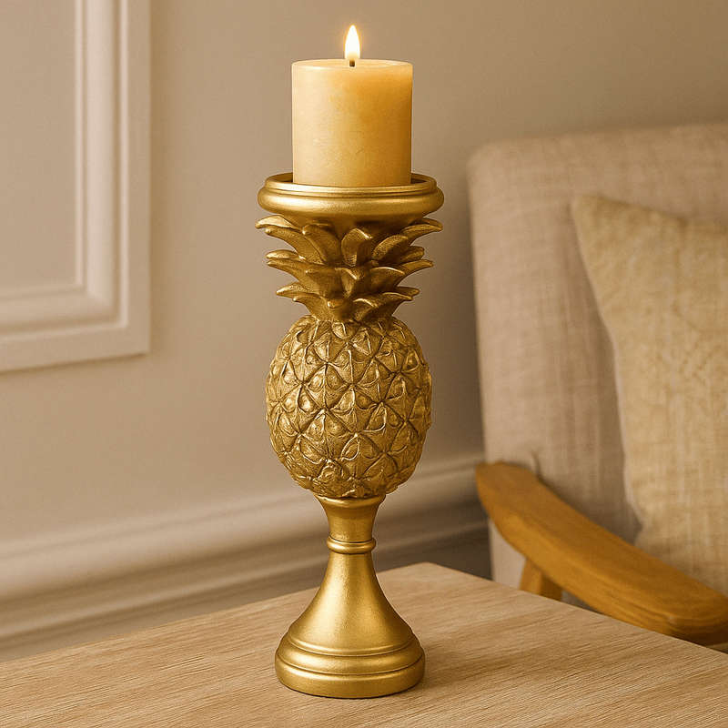 Candle Stick - Gold Pineapple