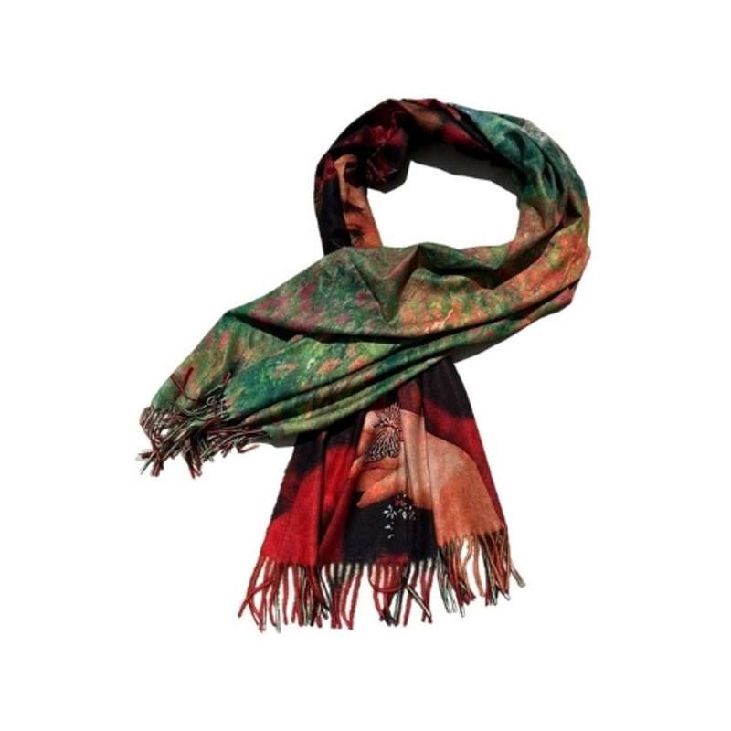 Cashmere Scarf - Frieda, Garden Roses Headband