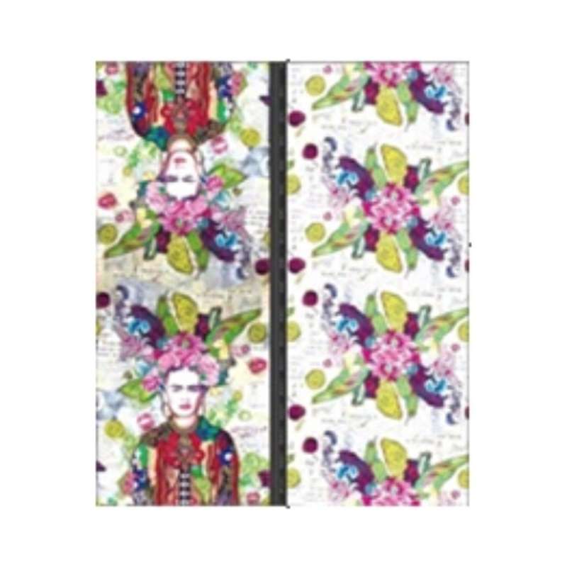 Cashmere Scarf - Frieda, Purple Flowers Green Leaves