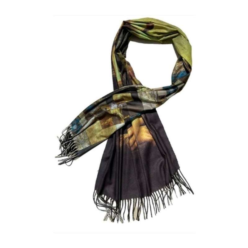 Cashmere Scarf - Mona Lisa, Mosaic