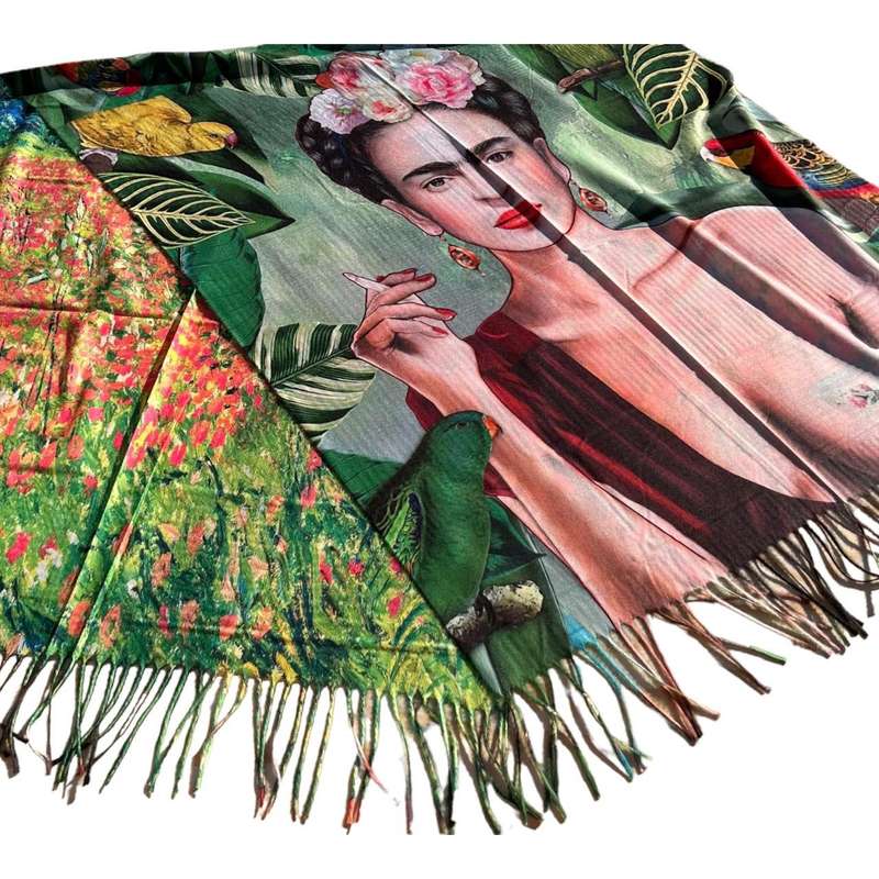 Cashmere Scarf - Tropical Frieda, Water Stream