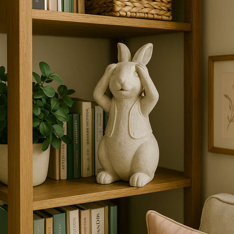 Ceramic Bunny See No Evil