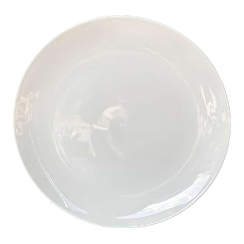 Ceramic Dinner Plate - Teal Bottom, White Top