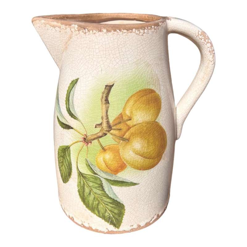 Ceramic Jug - Yellow Peach Branch