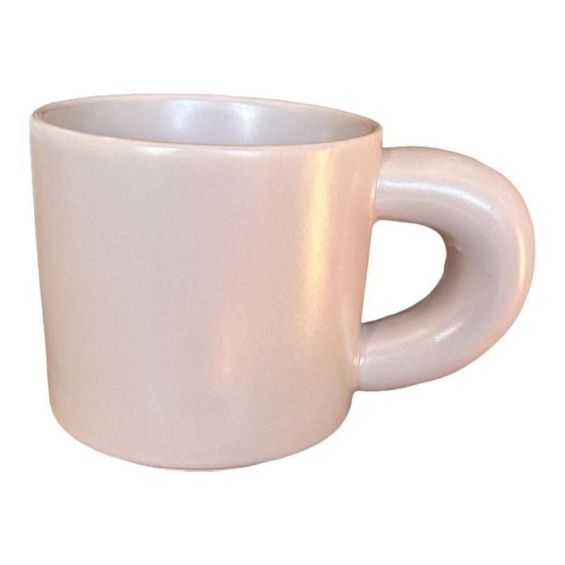 Ceramic Mug - Light Pink, Thick Ear