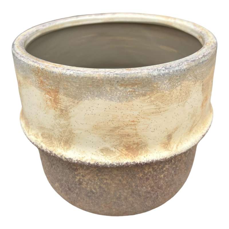 Ceramic Pot - Rustic Beige Colours