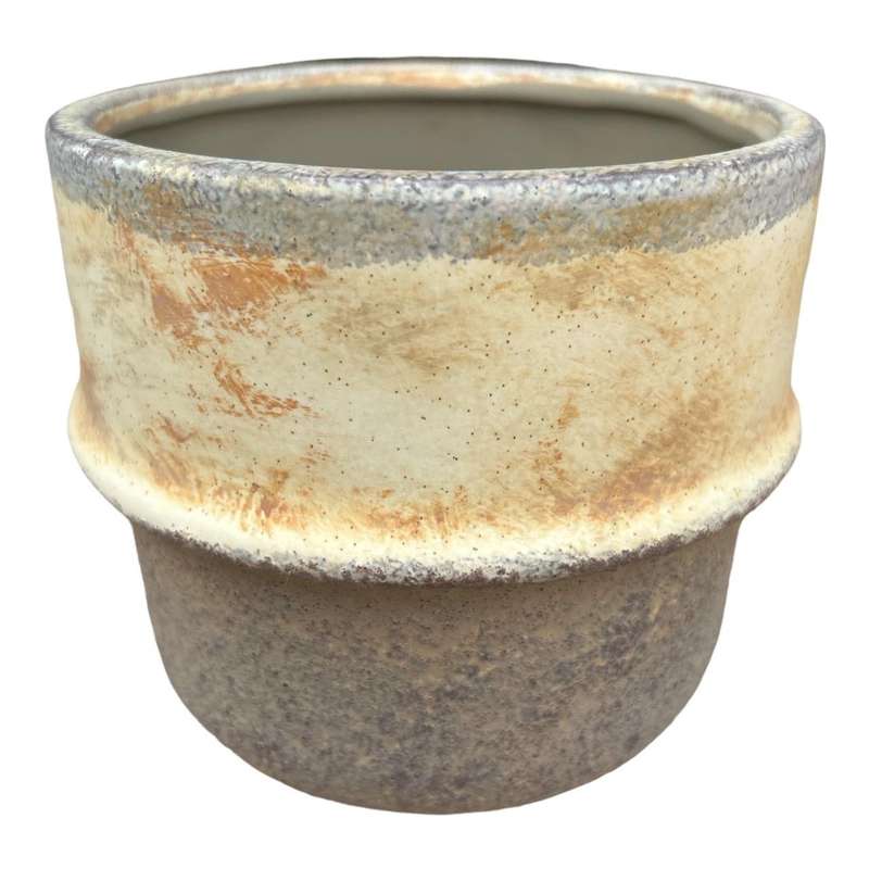 Ceramic Pot - Rustic Beige Colours