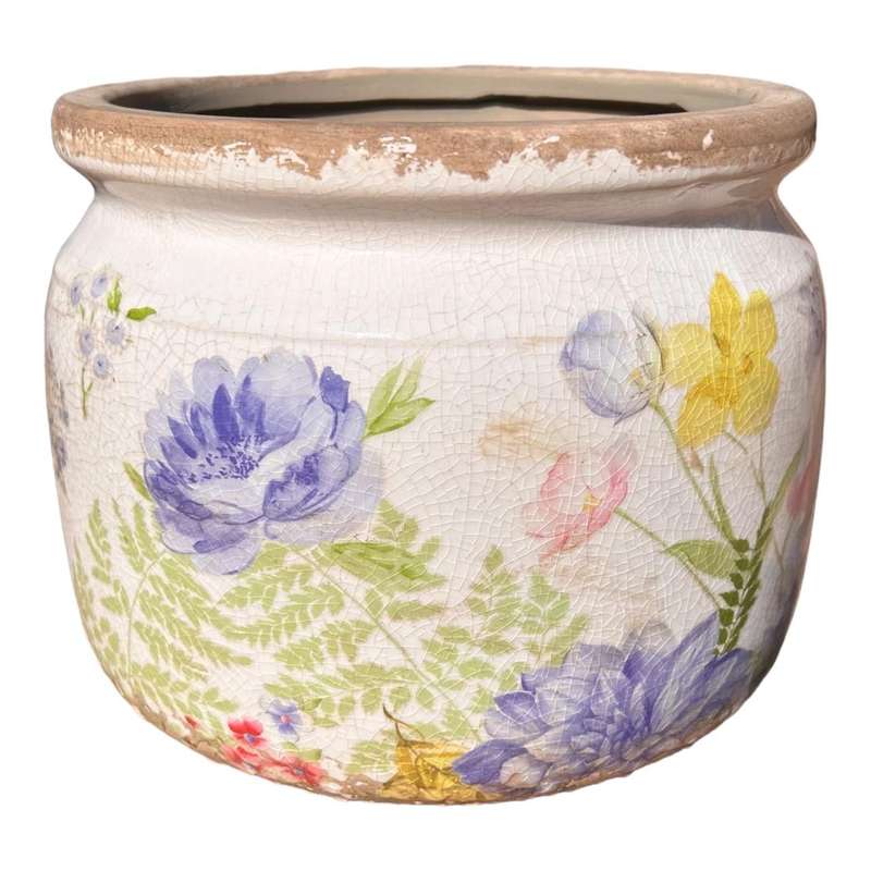 Ceramic Pot - Wild Flower Garden