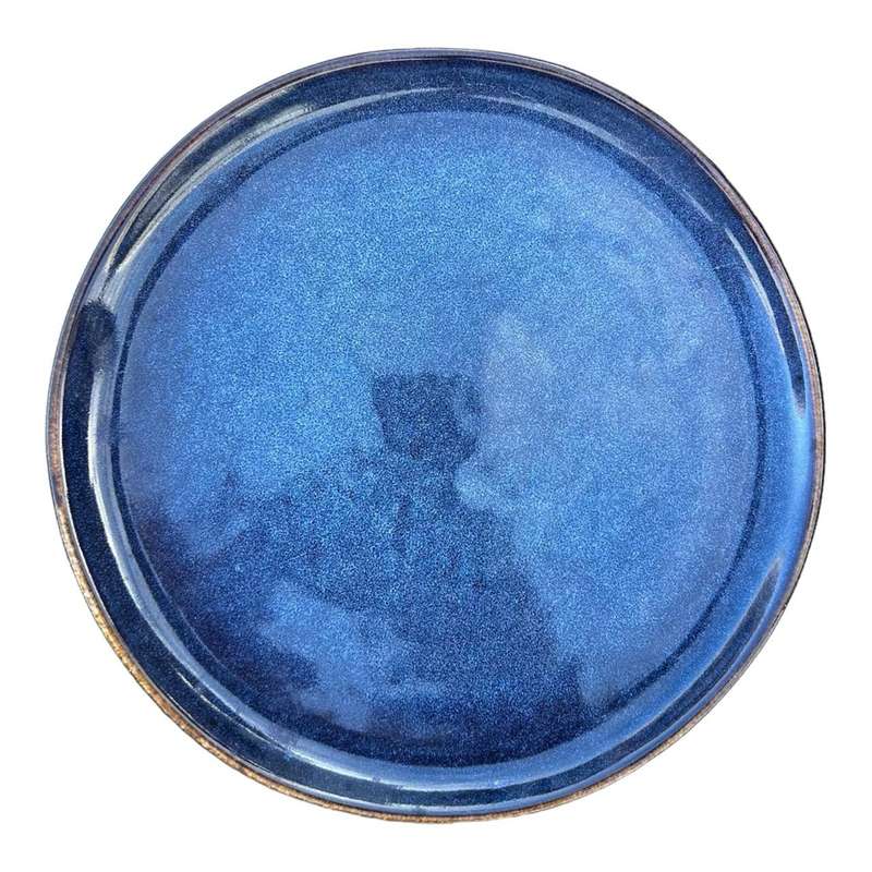 Ceramic Side Plate - Blue, White Speckle