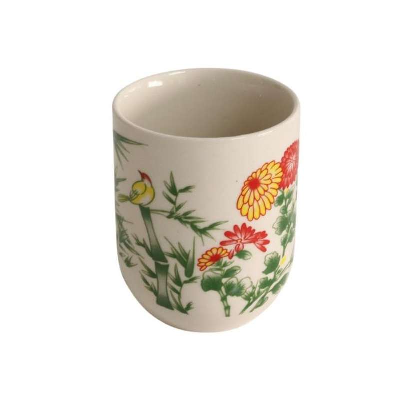 Ceramic Tea Cup Set of 6 - Bamboo And Birds