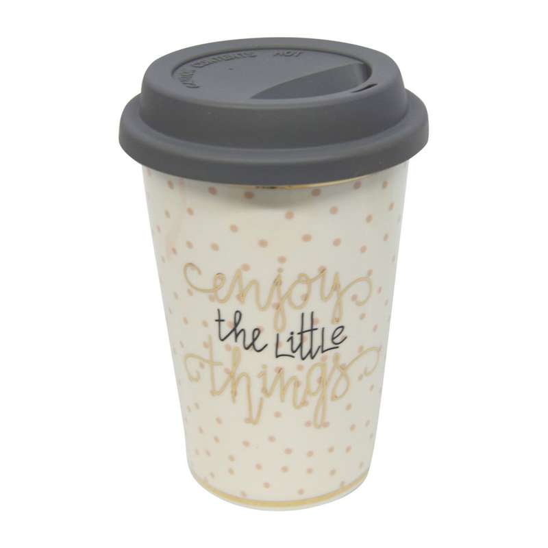 Ceramic Travel Mug - Enjoy The Little Things